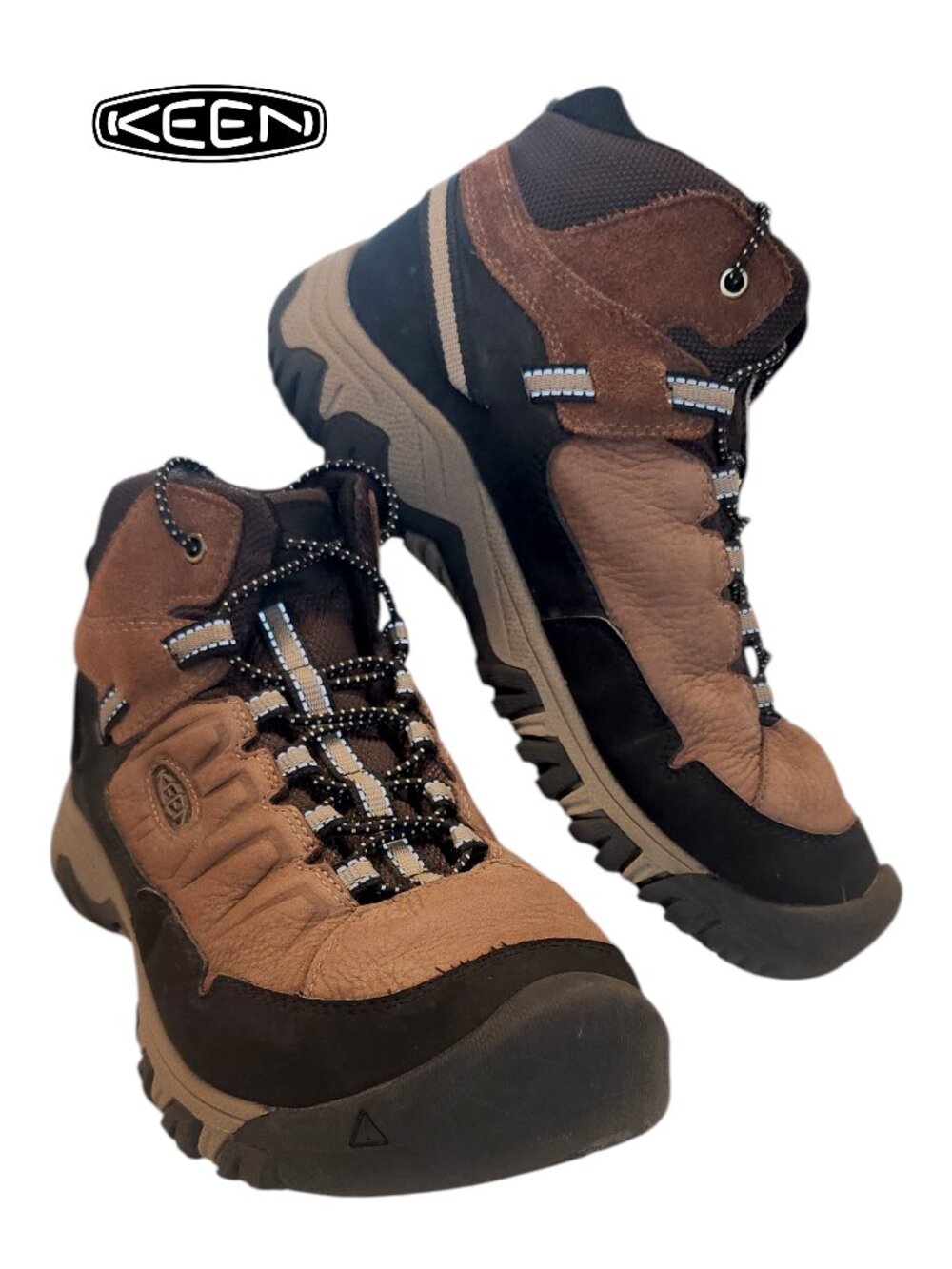 KEEN 4 Kids' Targhee IV Mid Hiking Boot Brown Leather